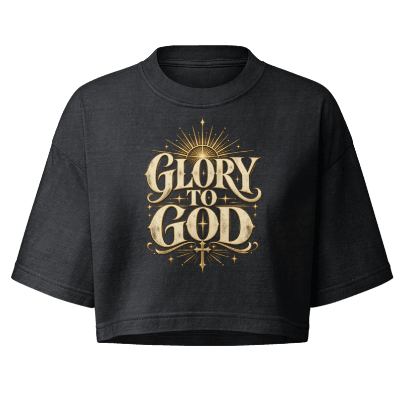 Front — Glory to God, vintage gold sunburst emblem
